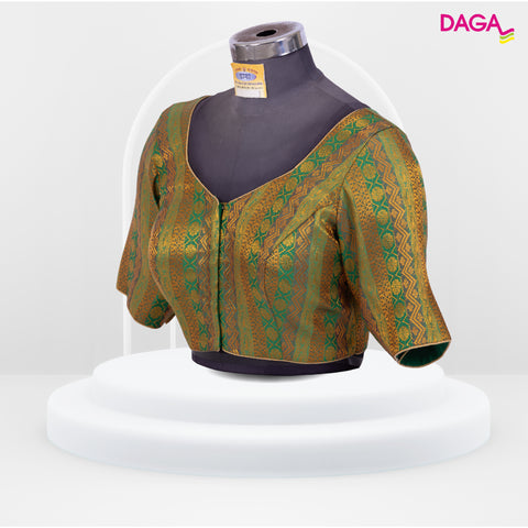 Designer Multicolour Brocade Silk Blouse