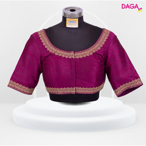 Designer Embroidered Silk Readymade Blouse