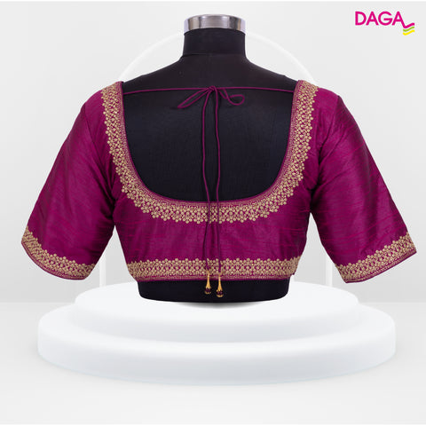 Designer Embroidered Silk Readymade Blouse