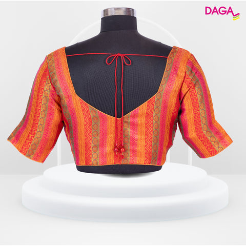 Designer Multicolour Brocade Silk Blouse