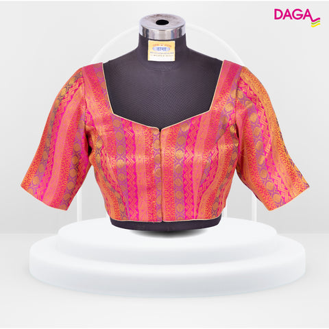 Designer Multicolour Brocade Silk Blouse