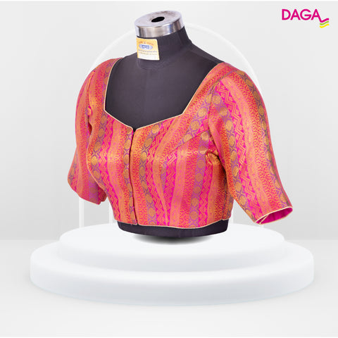 Designer Multicolour Brocade Silk Blouse
