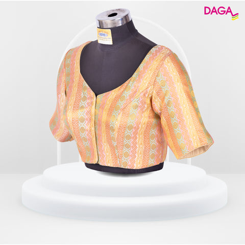 Designer Multicolour Brocade Silk Blouse