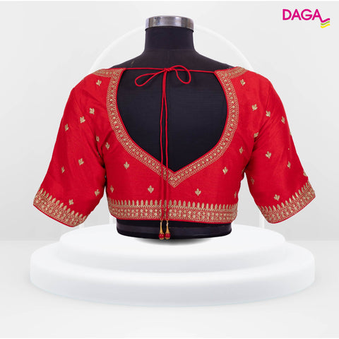 Designer Embellished Silk Readymade Blouse