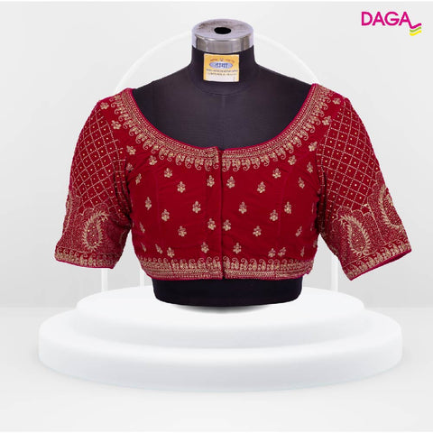 Velvet Embellished Heavy Work Readymade Blouse