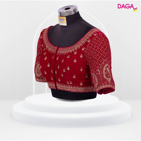 Velvet Embellished Heavy Work Readymade Blouse
