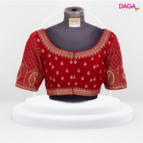 Velvet Embellished Heavy Work Readymade Blouse