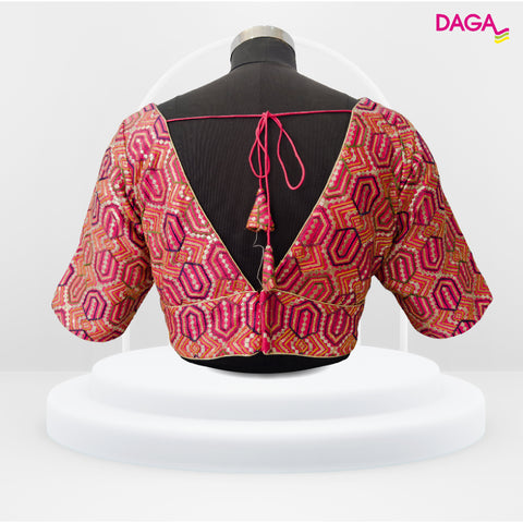 Embroidered Sequin Embellished Readymade Blouse