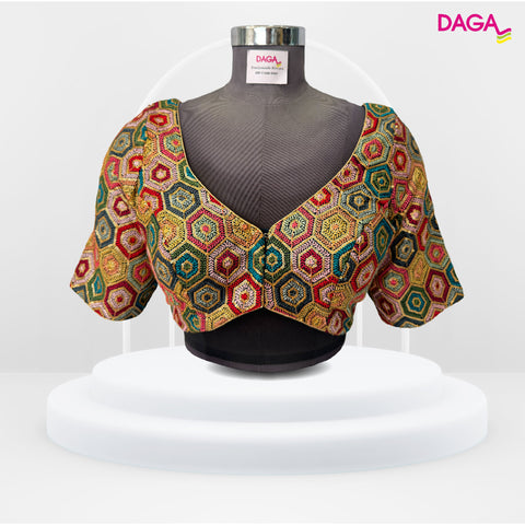 Designer Multicolour Readymade Blouse