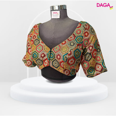 Designer Multicolour Readymade Blouse