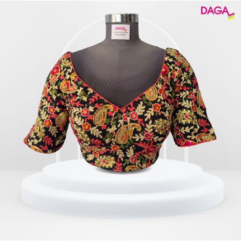 Embellished Floral Embroidered Readymade Blouse