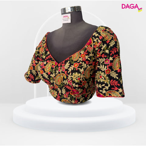 Embellished Floral Embroidered Readymade Blouse