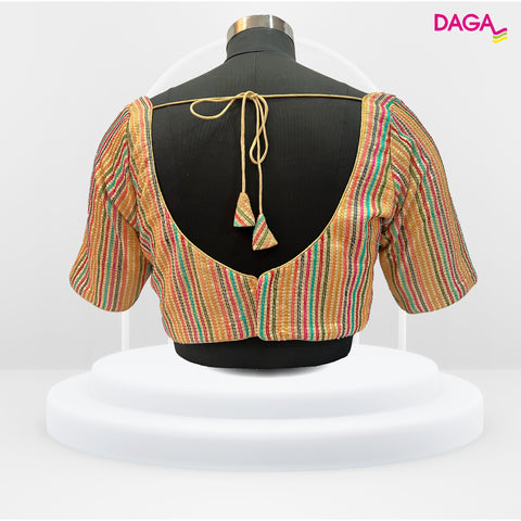 Designer Striped Sequin Embellished Multicolour Readymade Blouse