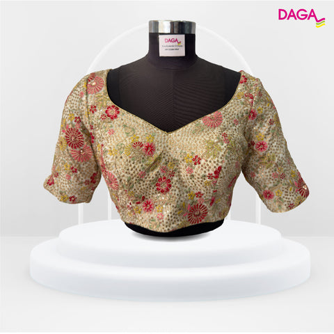 Embellished Floral Embroidered Readymade Blouse