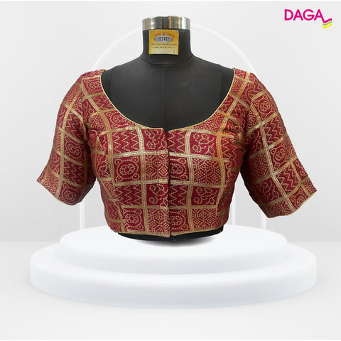 Brocade Silk Bandhani Blouse