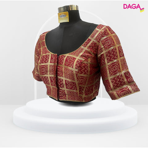 Brocade Silk Bandhani Blouse