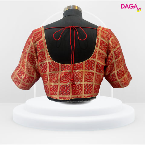 Brocade Silk Bandhani Blouse