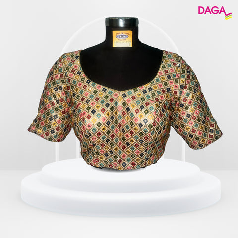 Designer Mirror Work Readymade Blouse