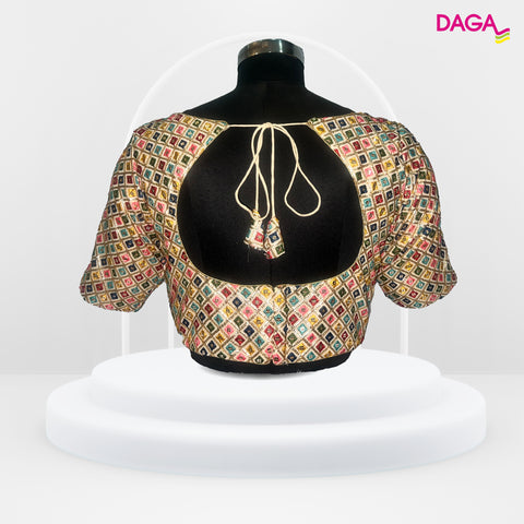 Designer Mirror Work Readymade Blouse