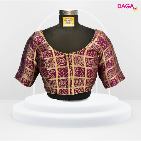 Brocade Silk Bandhani Blouse