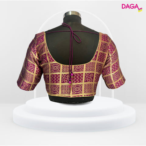 Brocade Silk Bandhani Blouse